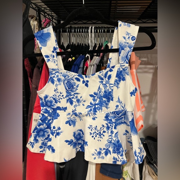 Maeve Square-Neck Peplum Tank Top, Various Sizes NWT - Picture 4 of 7